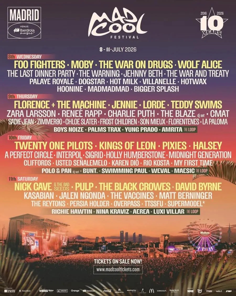Mad Cool Festival 2026 — Madrid