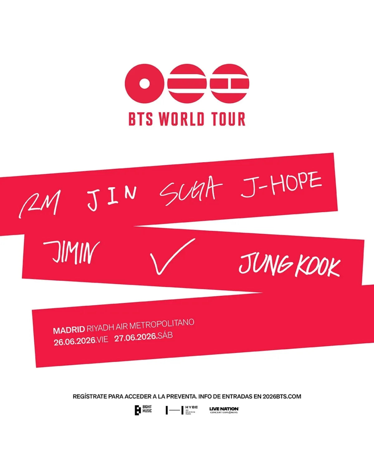 BTS WORLD TOUR ARIRANG Madrid
